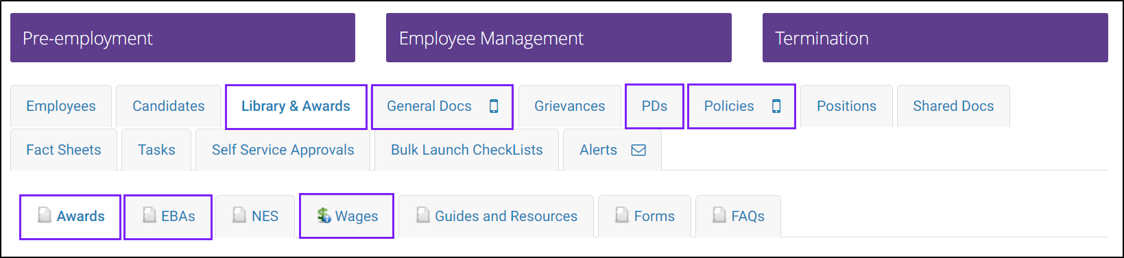 HRA - Tabs to store Company Docs.png